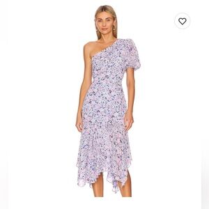 ASTR SANTORINI PINK / PURPLE Floral One Shoulder Dress SIZE SMALL WORN ONCE